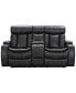 Фото #2 товара Zackary 74" Leather Power Reclining Console Loveseat with Power Headrest