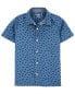 Фото #4 товара Рубашка для мальчиков Carterʻs Kid Shark Print Button-Front Short Sleeve Shirt