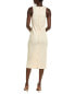 St. John Ribbed Sheath Dress Women's White M