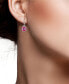 ფოტო #3 პროდუქტის Pink Topaz (11-1/6 ct. t.w.) & Diamond (1/2 ct. t.w.) Leverback Drop Earrings in Sterling Silver