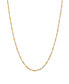 Polished Two-Tone Diamond Cut 16" Singapore Chain in 10K Yellow Gold