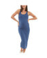 Фото #1 товара Luxe Knit Contour Dress Deep Blue