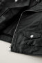 Leather effect biker jacket