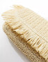 South Beach shoulder bag with fringing in beige