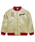Фото #2 товара Men's Gold Distressed Chicago Bulls Team OG 2.0 Vintage-Like Logo Satin Full-Zip Jacket