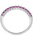 ფოტო #3 პროდუქტის Gemstone Stack Ring in Sterling Silver (Available in Pink Sapphire and Blue Topaz)