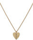 Фото #1 товара Gold-Tone Pavé Logo Heart Pendant Necklace, 16" + 3" extender