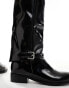 RAID Rosenna riding knee boots in black patent