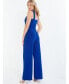 ფოტო #5 პროდუქტის Women's Asymmetric Halter Palazzo Jumpsuit