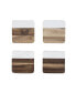 Фото #3 товара Marble Acacia Coaster Set