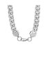 ფოტო #3 პროდუქტის Men's Stainless Steel Thick Accented Cuban Link Style Chain Necklaces