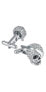 ფოტო #1 პროდუქტის Eye Patch Skull Cufflinks with Crystal Accents