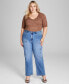 Фото #1 товара Trendy Plus Size Utility Jeans