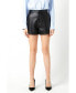 ფოტო #1 პროდუქტის Women's Lace Trimmed Leather Shorts