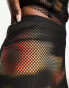 Amy Lynn heatwave maxi skirt with net overlay in black co-ord