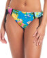 Women's Tropical-Print Shirred-Side Hipster Bikini Bottoms, Created for Macy's
