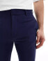 ASOS DESIGN smart super skinny trousers in navy