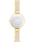 ფოტო #3 პროდუქტის Women's Moda Swiss Quartz Taupe Ceramic Gold-Tone Yellow PVD Watch 24mm
