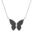 Фото #1 товара Macy's diamond Butterfly 18" Pendant Necklace (1/2 ct. t.w.) in Sterling Silver