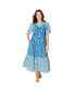 ფოტო #1 პროდუქტის Plus Size Only Necessities Tiered Print Lounger