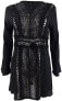 Фото #1 товара Raviya 262562 Women's Crochet Tunic Dress Swim Cover Up Black Size Large