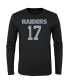 Фото #3 товара Big Boys Davante Adams Black Las Vegas Raiders Mainliner Player Name and Number Long Sleeve T-shirt