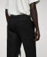 Men's Slim-Fit Cotton Pleated Pants