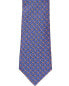Canali Blue & Pink Silk Tie Men's Blue Os