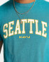 Kavu Seattle collegiate chest print t-shirt in green