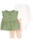 Baby 3-Piece Double Knit Little Vest Set 24M