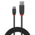 Фото #3 товара Lindy 1m USB 3.2 Type A to C Cable 3A - Black Line - 1 m - USB A - USB C - USB 3.2 Gen 1 (3.1 Gen 1) - 10000 Mbit/s - Black
