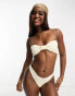 Фото #2 товара Miss Selfridge crinkle V front bikini bottom in cream