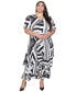 Фото #1 товара Plus Size Printed Faux-Wrap Maxi Dress, Created for Macy's
