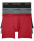 ფოტო #1 პროდუქტის Men's 3-Pack Microfiber Stretch Boxer Briefs Underwear