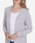 ფოტო #2 პროდუქტის Petite Classics Chenille Cardigan Sweater with Pockets