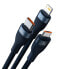 Фото #2 товара Flash Series II kabel USB USB-C Iphone Lightning microUSB 100W 1.2m niebieski