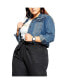 Фото #1 товара Plus Size Classic Denim Jacket