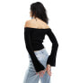 Mango off shoulder cardigan and black