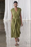Фото #2 товара Платье из жатой ткани с поясом — zw collection ZARA