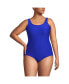 Фото #2 товара Plus Size Texture Soft Cup Tugless Sporty One Piece Swimsuit
