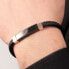 Фото #3 товара SECTOR Herren Armband BANDY BR. BLK BRAIDED LEATHER BLK+RG TAG