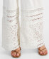 ფოტო #4 პროდუქტის Petite Crochet Wide-Leg Pull-On Cotton Pants, Created for Macy's