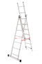 Фото #2 товара Awtools Basic 3x7 градусов алюминиевая лестница 150 кг