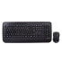 V7 CKW300DE Full Size/Palm Rest German QWERTZ - Black - Professional Wireless Keyboard and Mouse Combo – DE - Multimedia Keyboard - 6-button mouse - Full-size (100%) - RF Wireless - Black - Mouse included
