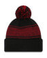 Фото #2 товара Men's Black Boston Red Sox Chilled Cuffed Knit Hat with Pom