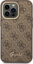 Guess Etui Guess do iPhone 14 Pro Max 6,7" brązowy/brown hard case 4G Vintage Gold Logo