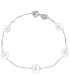 ფოტო #1 პროდუქტის EFFY® Cultured Freshwater Pearl (6-7mm) Chain Bracelet in Sterling Silver