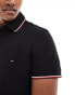 Фото #3 товара Tommy Hilfiger 1985 tipped slim polo shirt in black