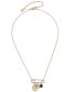 ფოტო #1 პროდუქტის Gold-Tone Mixed Stone Safety Pin & Celestial Charm Pendant Necklace, 16" + 3" extender