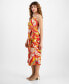Фото #3 товара Petite Printed A-Line Faux-Wrap Dress